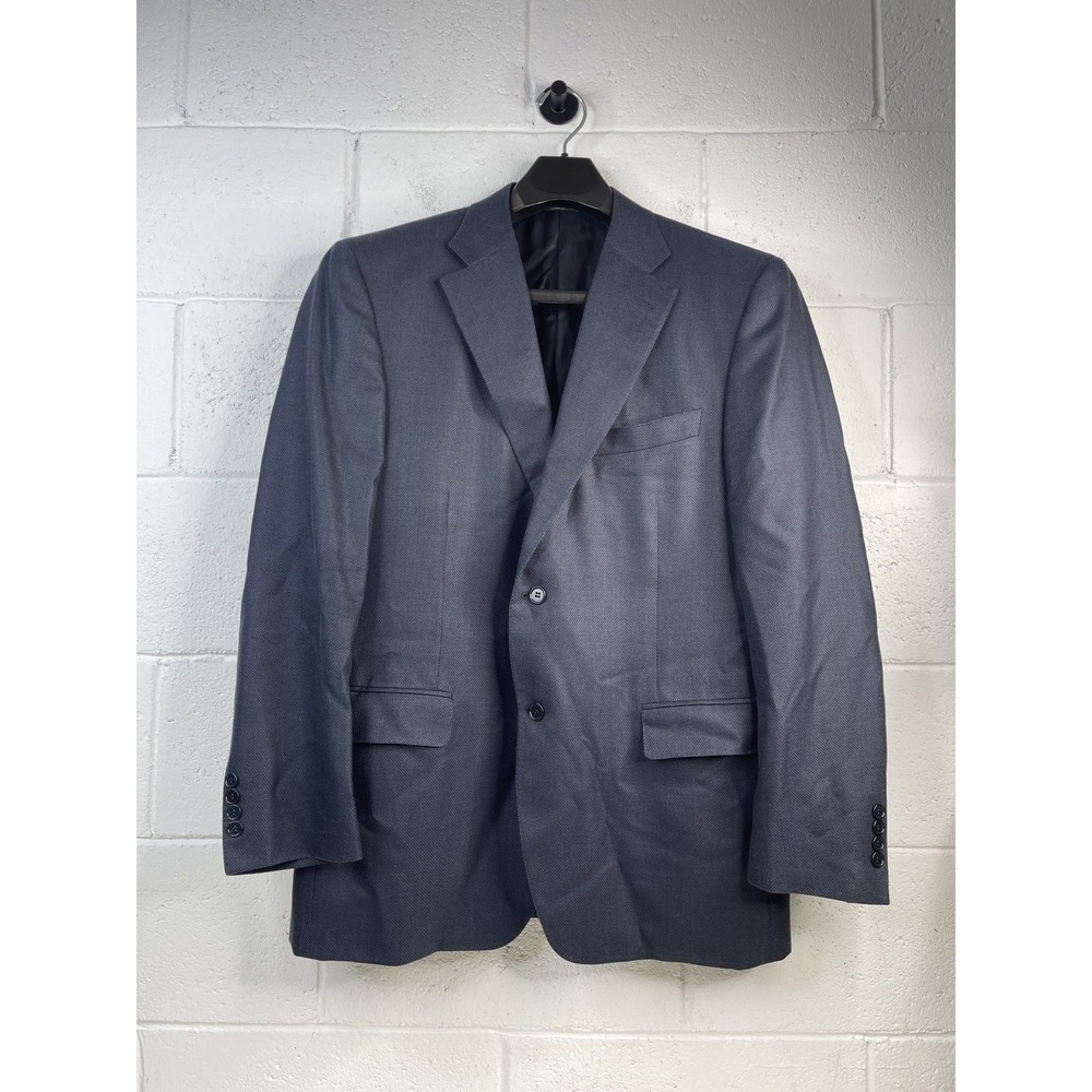 Canali Men's Made in Italy Navy Silk Wool Blazer Sport Coat Great Condition 38R
